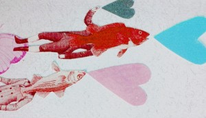 laura norscia, fish love collage,