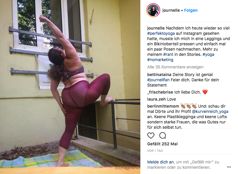 Journelle: Perfektoyoga auf Instagram | berlinmittemom.com